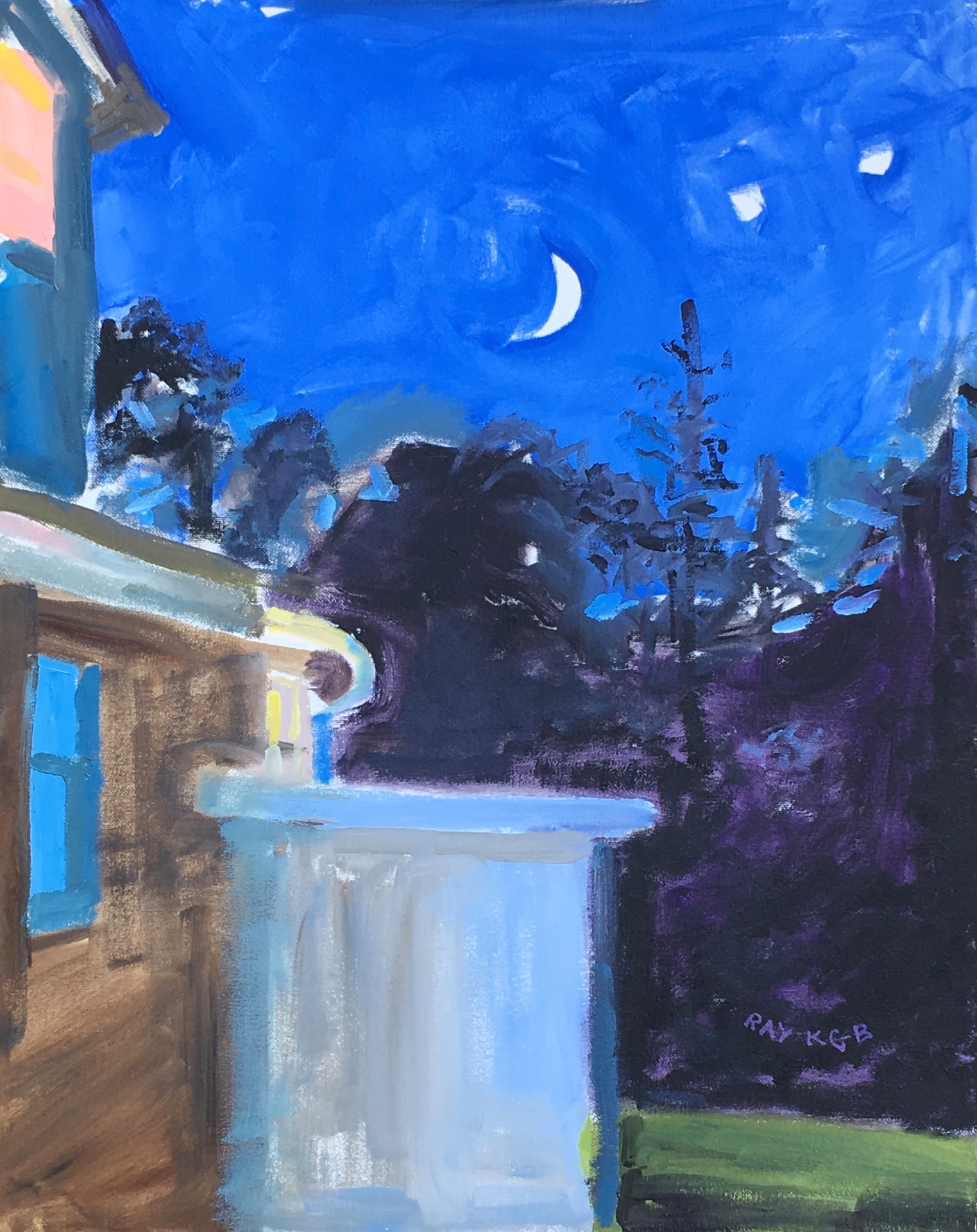 Our Outback with Crescent Moon